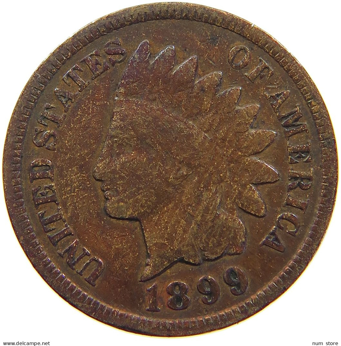 UNITED STATES OF AMERICA CENT 1899 INDIAN HEAD #a063 0259 - 1859-1909: Indian Head