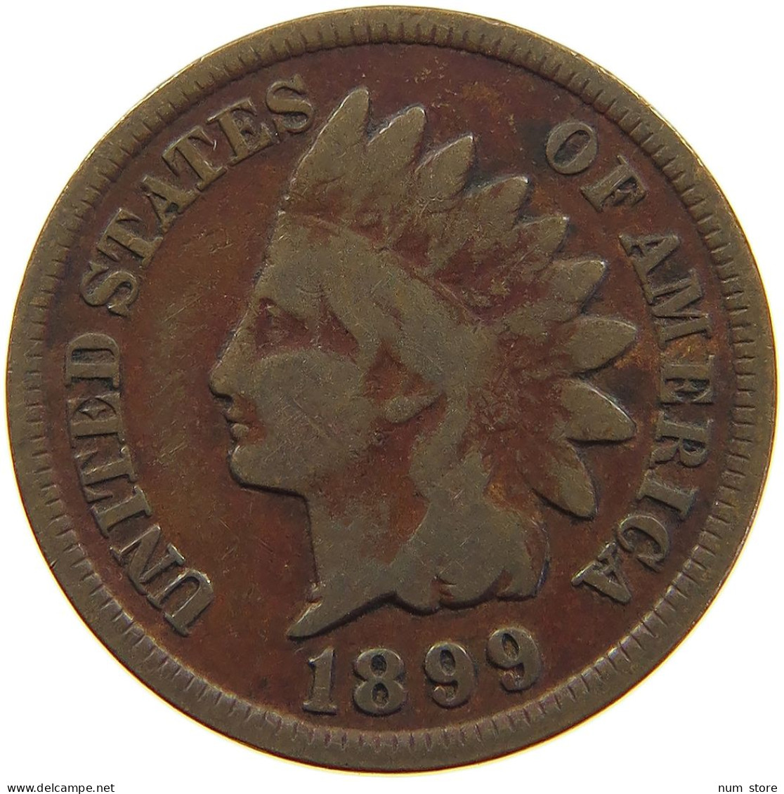 UNITED STATES OF AMERICA CENT 1899 INDIAN HEAD #a063 0199 - 1859-1909: Indian Head