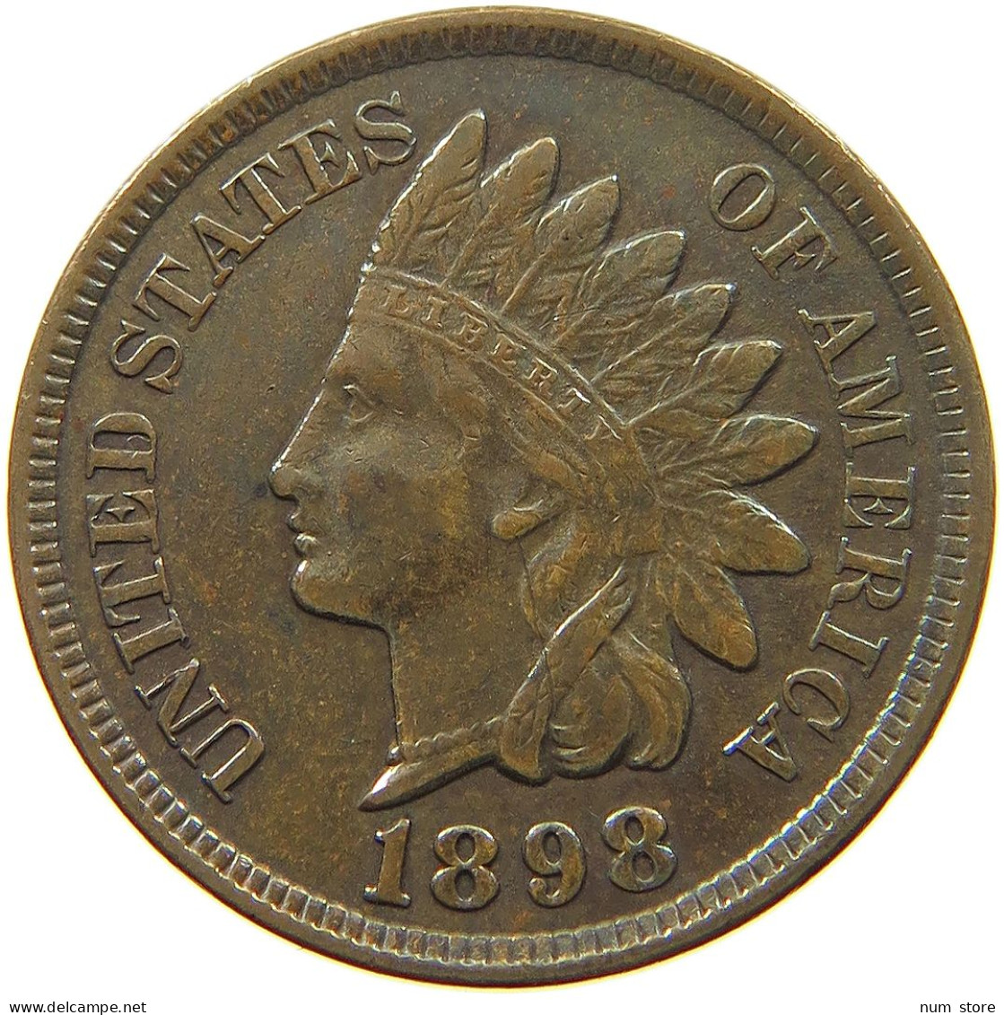 UNITED STATES OF AMERICA CENT 1898 INDIAN HEAD #t115 0059 - 1859-1909: Indian Head