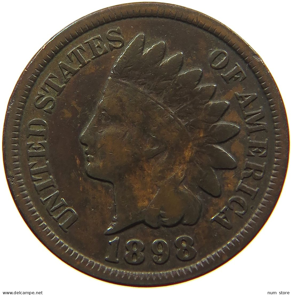 UNITED STATES OF AMERICA CENT 1898 INDIAN HEAD #s063 0033 - 1859-1909: Indian Head