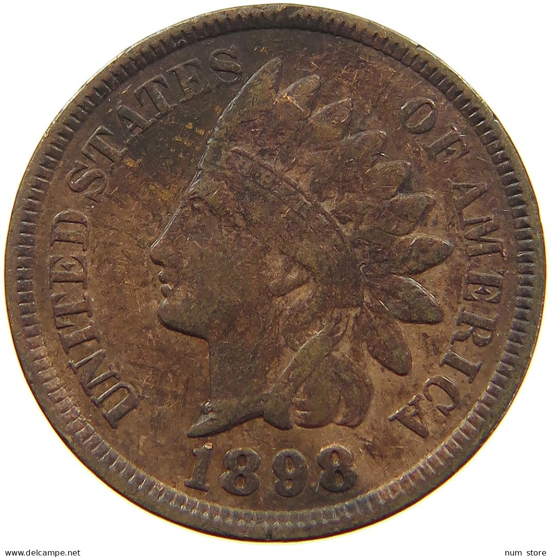 UNITED STATES OF AMERICA CENT 1898 INDIAN HEAD #a013 0357 - 1859-1909: Indian Head