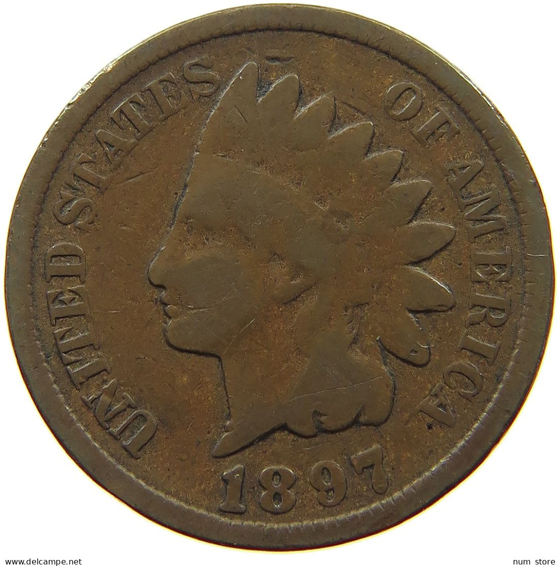 UNITED STATES OF AMERICA CENT 1897 INDIAN HEAD #s063 0333 - 1859-1909: Indian Head