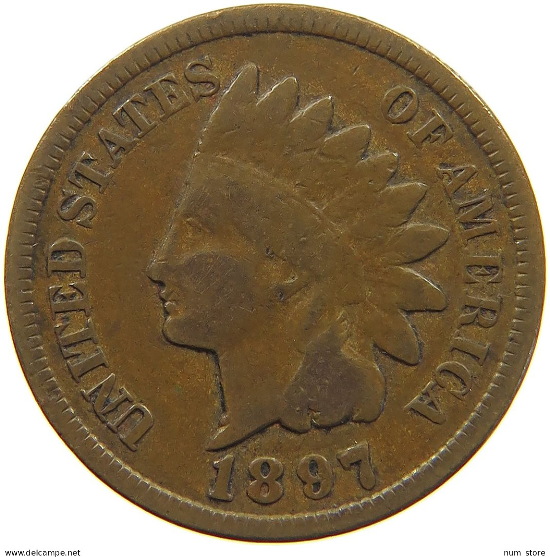 UNITED STATES OF AMERICA CENT 1897 INDIAN HEAD #c019 0353 - 1859-1909: Indian Head