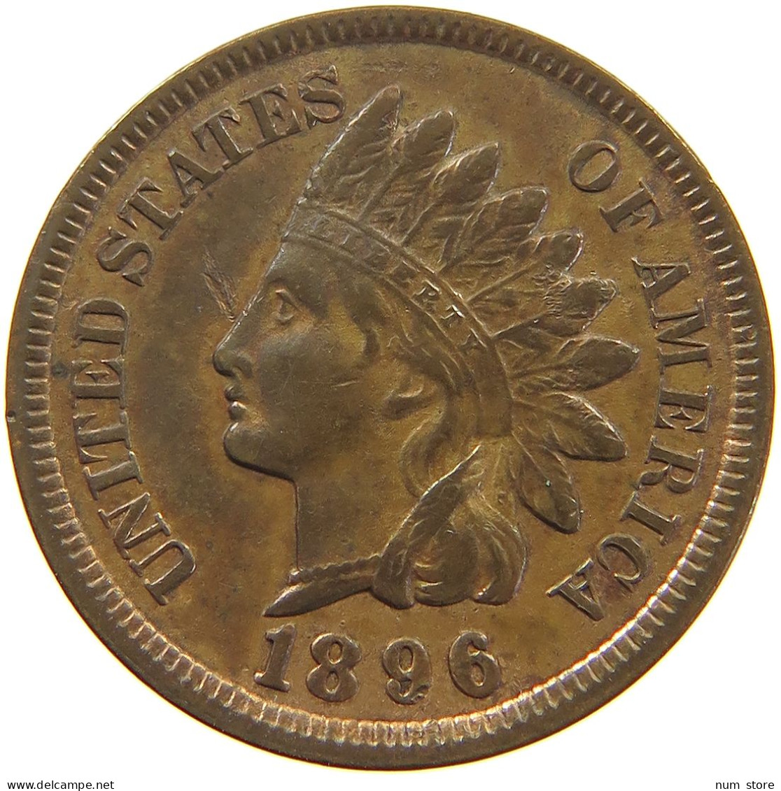 UNITED STATES OF AMERICA CENT 1896 INDIAN HEAD #t140 0411 - 1859-1909: Indian Head