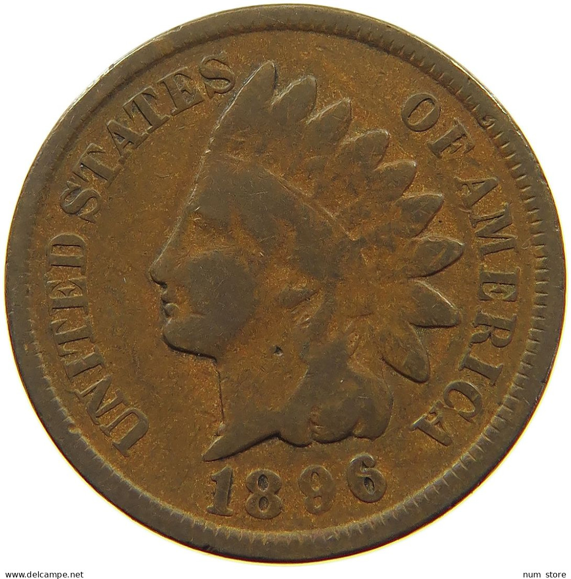 UNITED STATES OF AMERICA CENT 1896 INDIAN HEAD #s063 0393 - 1859-1909: Indian Head