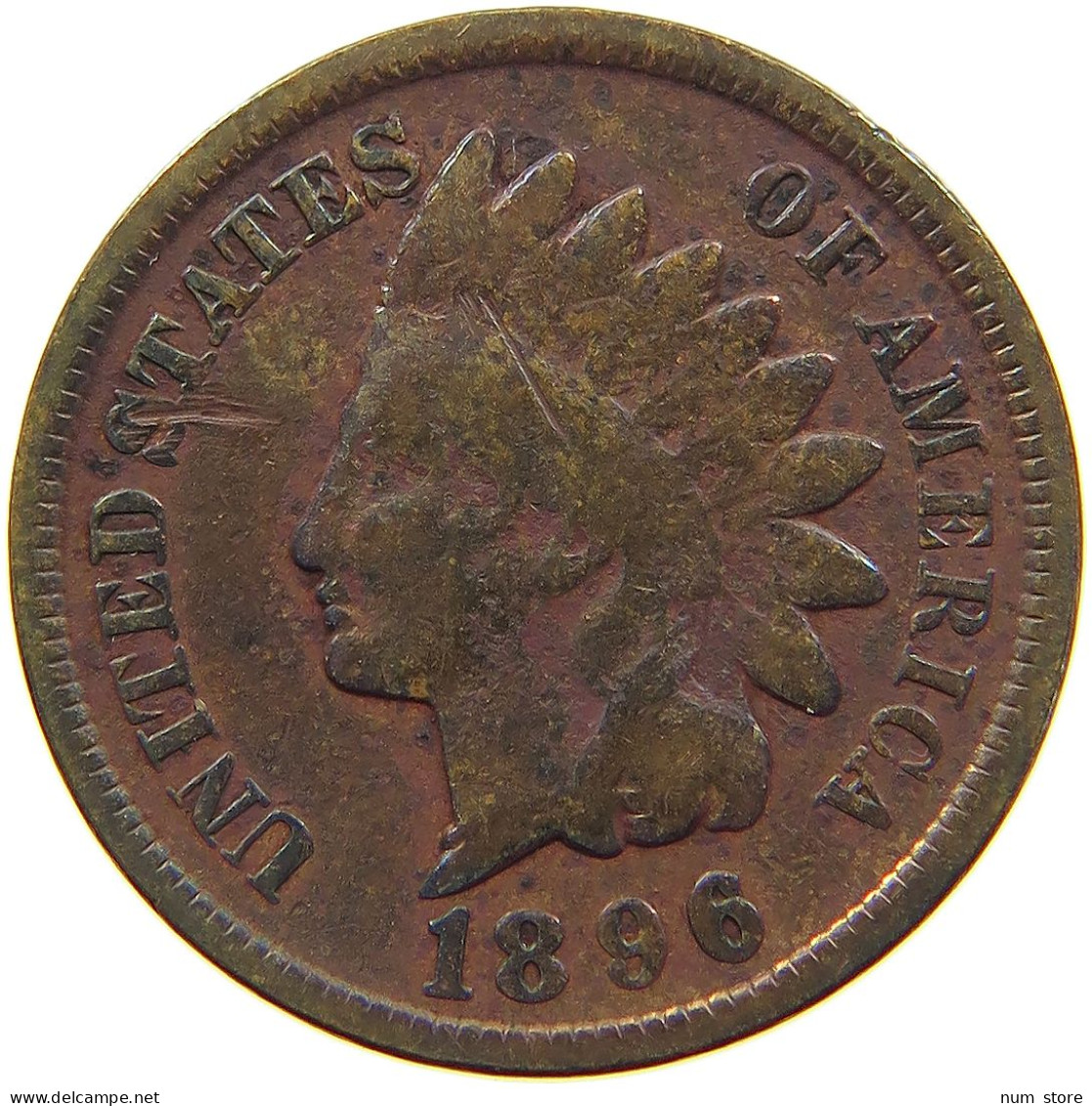 UNITED STATES OF AMERICA CENT 1896 INDIAN HEAD #s063 0411 - 1859-1909: Indian Head