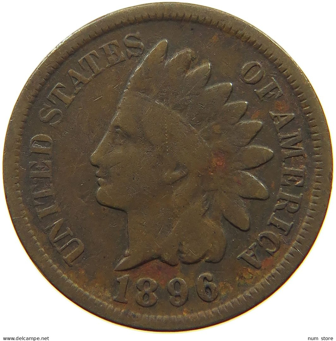 UNITED STATES OF AMERICA CENT 1896 INDIAN HEAD #a063 0207 - 1859-1909: Indian Head