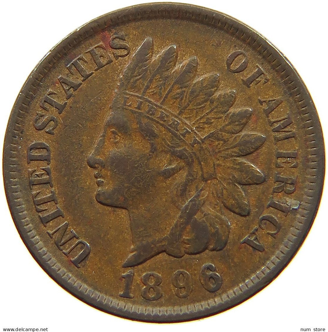 UNITED STATES OF AMERICA CENT 1896 INDIAN HEAD #s063 0007 - 1859-1909: Indian Head