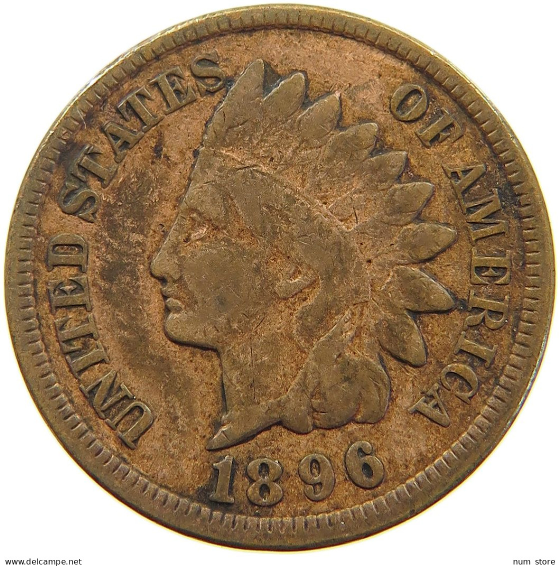 UNITED STATES OF AMERICA CENT 1896 INDIAN HEAD #a063 0201 - 1859-1909: Indian Head