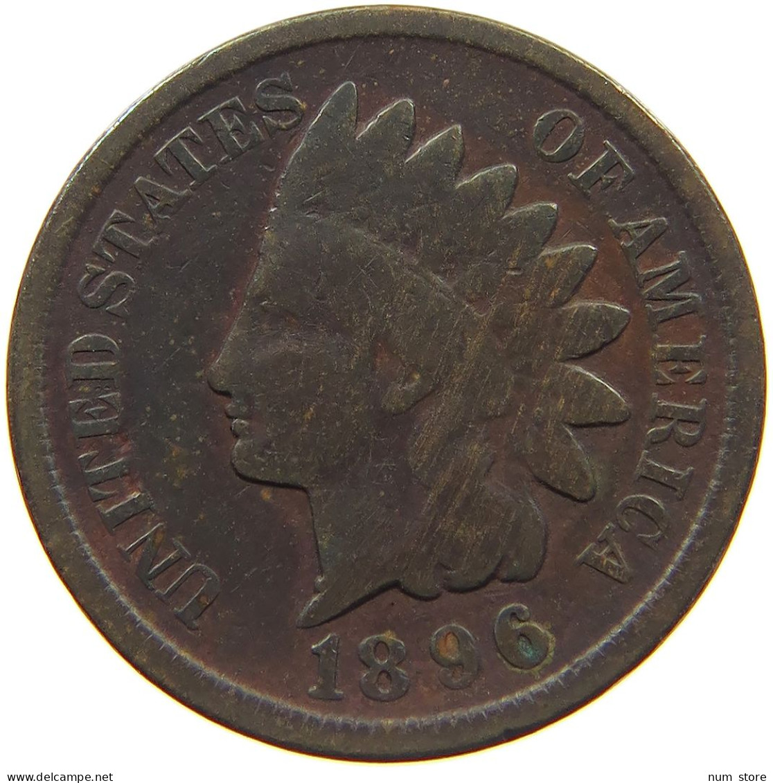 UNITED STATES OF AMERICA CENT 1896 INDIAN HEAD #c012 0141 - 1859-1909: Indian Head