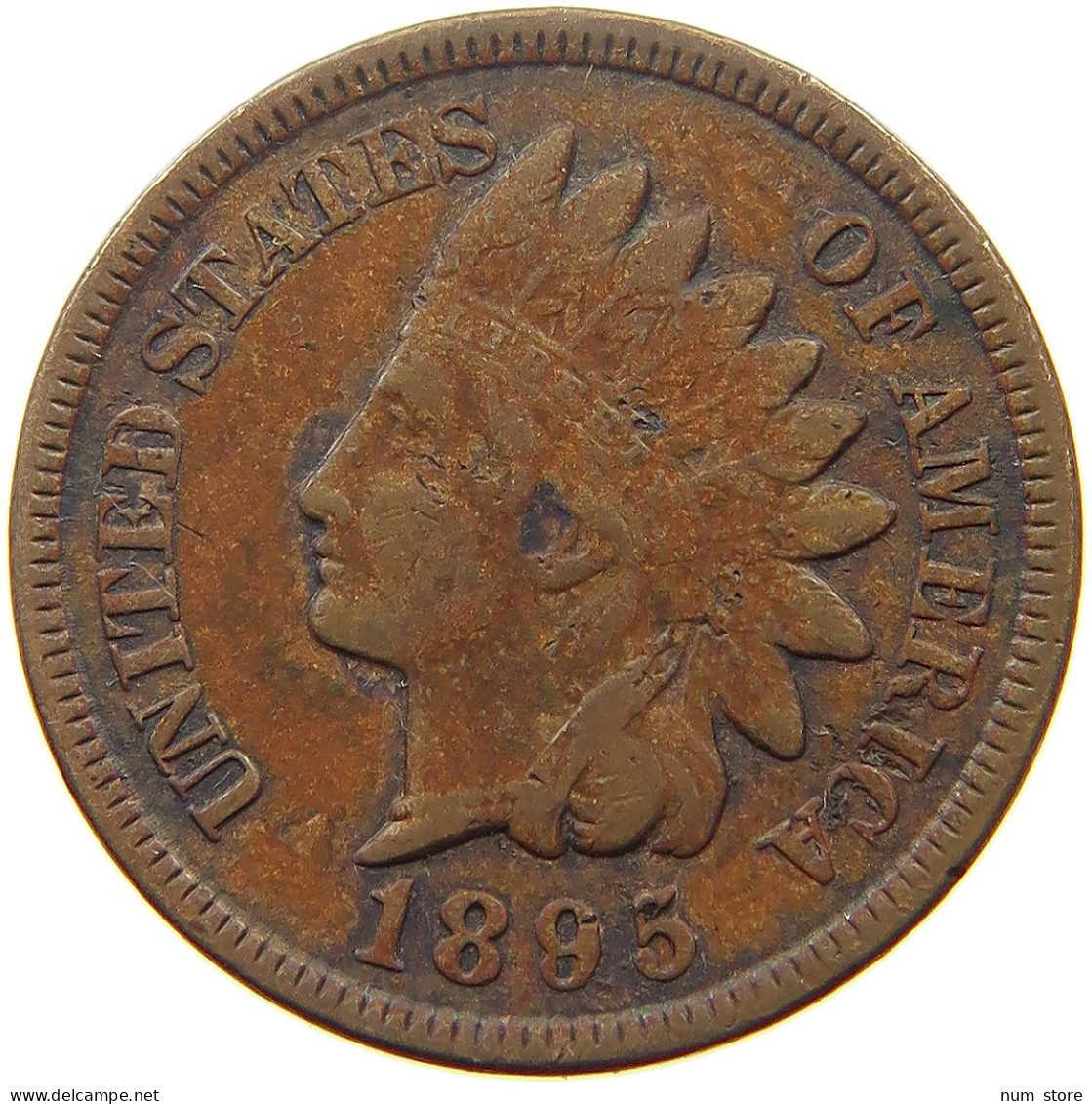 UNITED STATES OF AMERICA CENT 1895 INDIAN HEAD #s051 0865 - 1859-1909: Indian Head