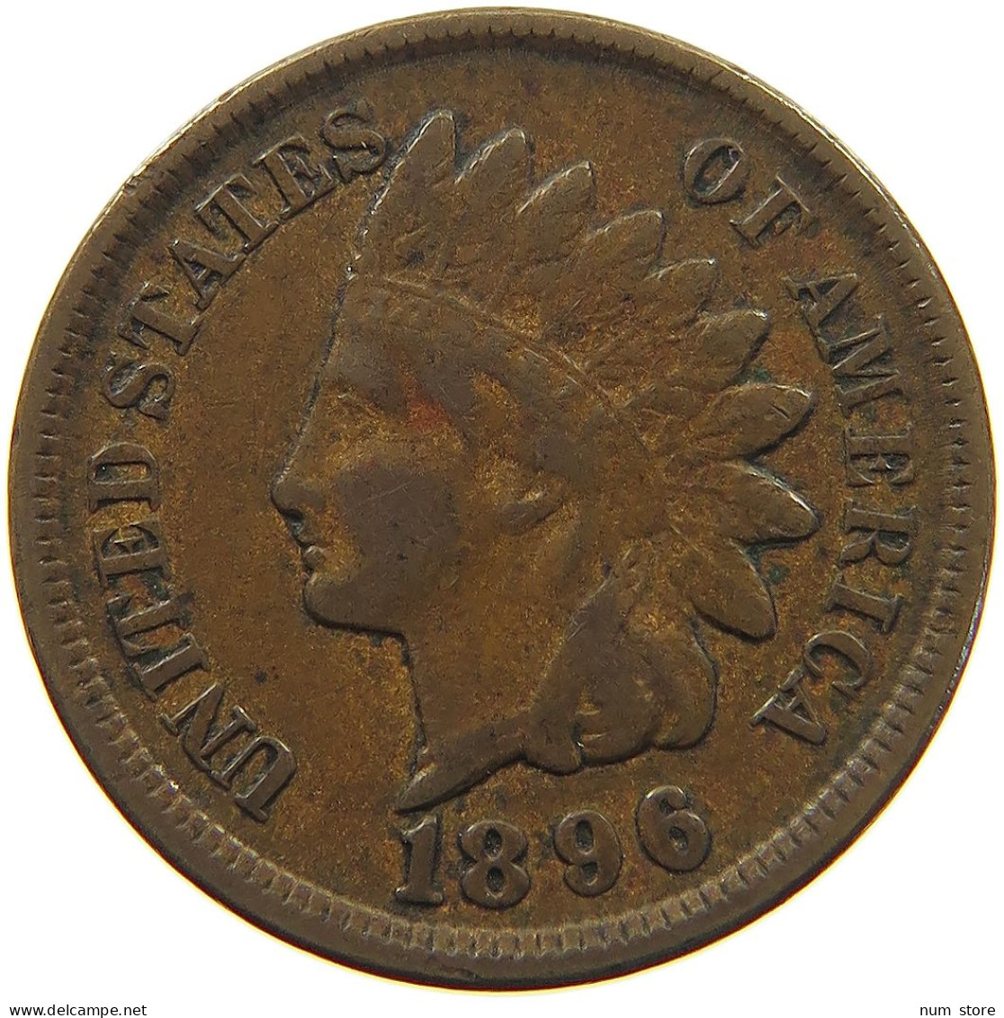 UNITED STATES OF AMERICA CENT 1896 INDIAN HEAD #a050 0473 - 1859-1909: Indian Head