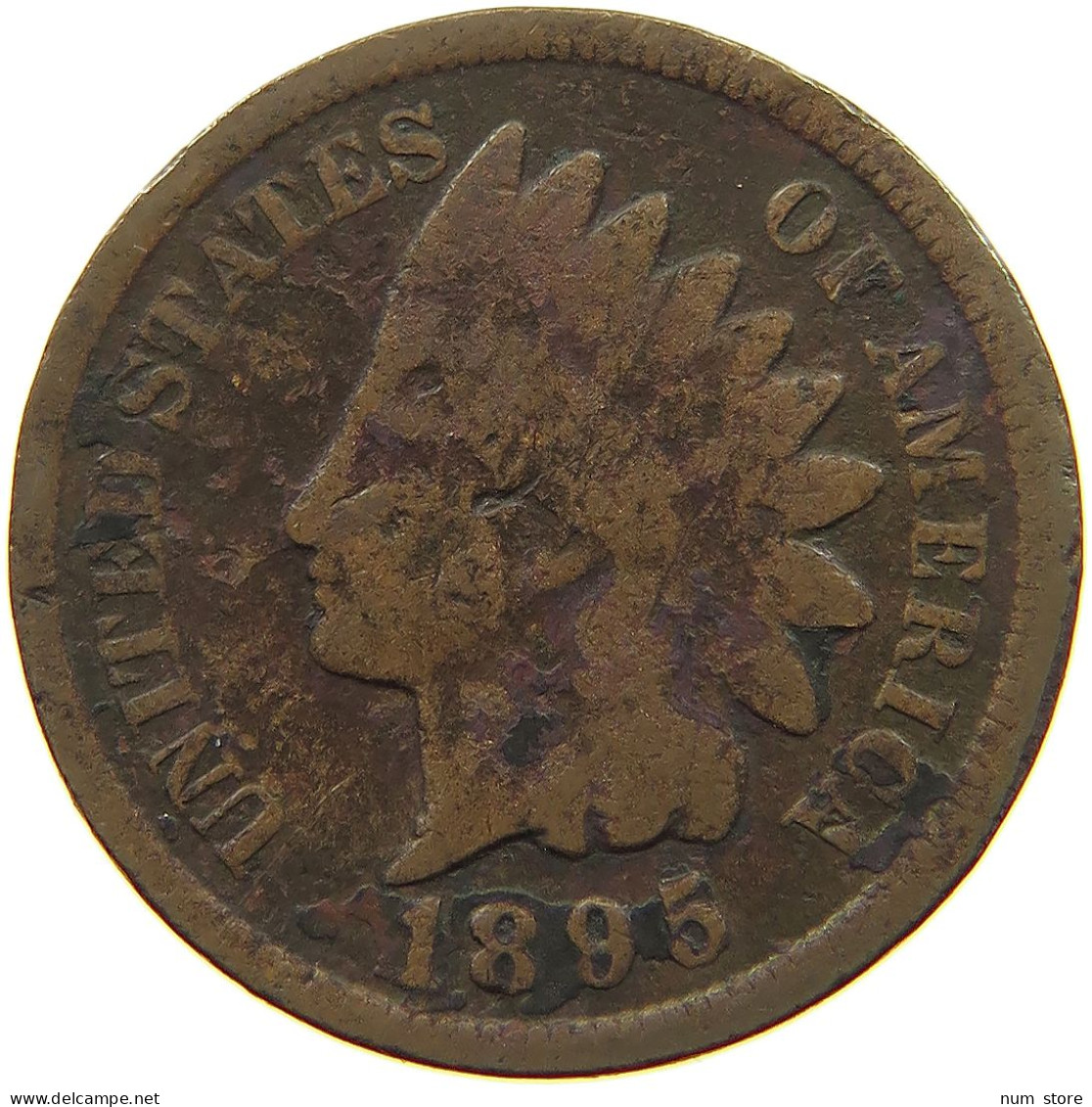 UNITED STATES OF AMERICA CENT 1895 INDIAN HEAD #s063 0195 - 1859-1909: Indian Head