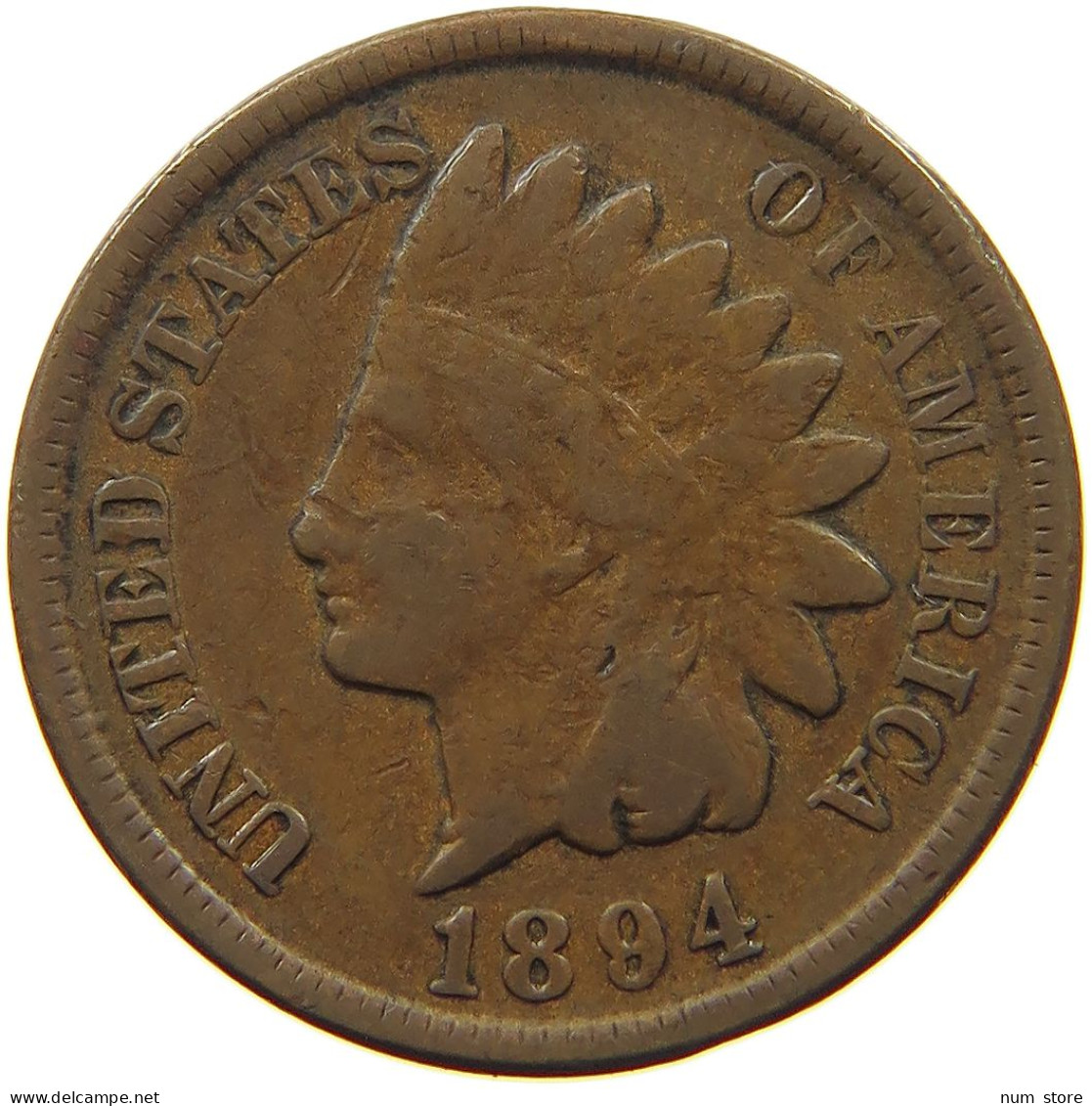 UNITED STATES OF AMERICA CENT 1894 INDIAN HEAD #c082 0263 - 1859-1909: Indian Head