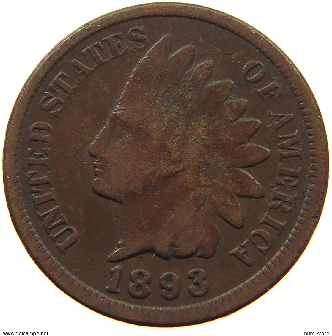 UNITED STATES OF AMERICA CENT 1893 INDIAN HEAD #s063 0405 - 1859-1909: Indian Head