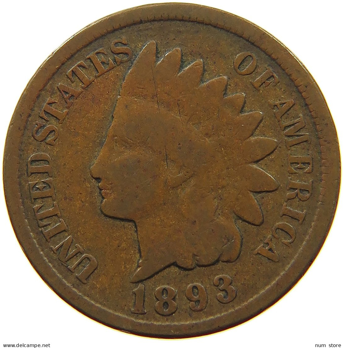UNITED STATES OF AMERICA CENT 1893 INDIAN HEAD #s063 0413 - 1859-1909: Indian Head