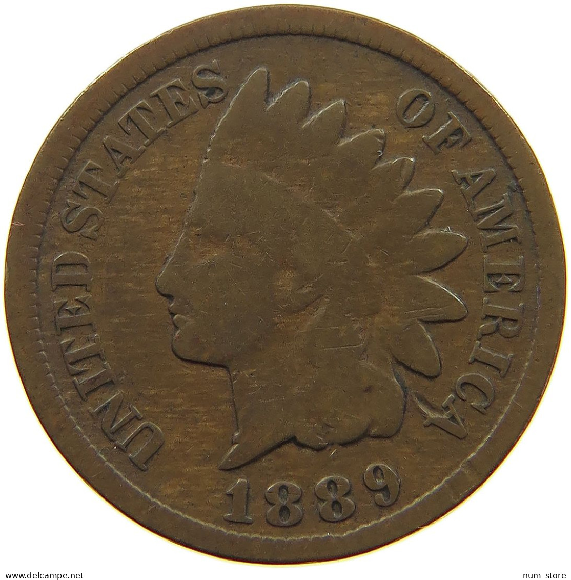 UNITED STATES OF AMERICA CENT 1889 INDIAN HEAD #s063 0433 - 1859-1909: Indian Head
