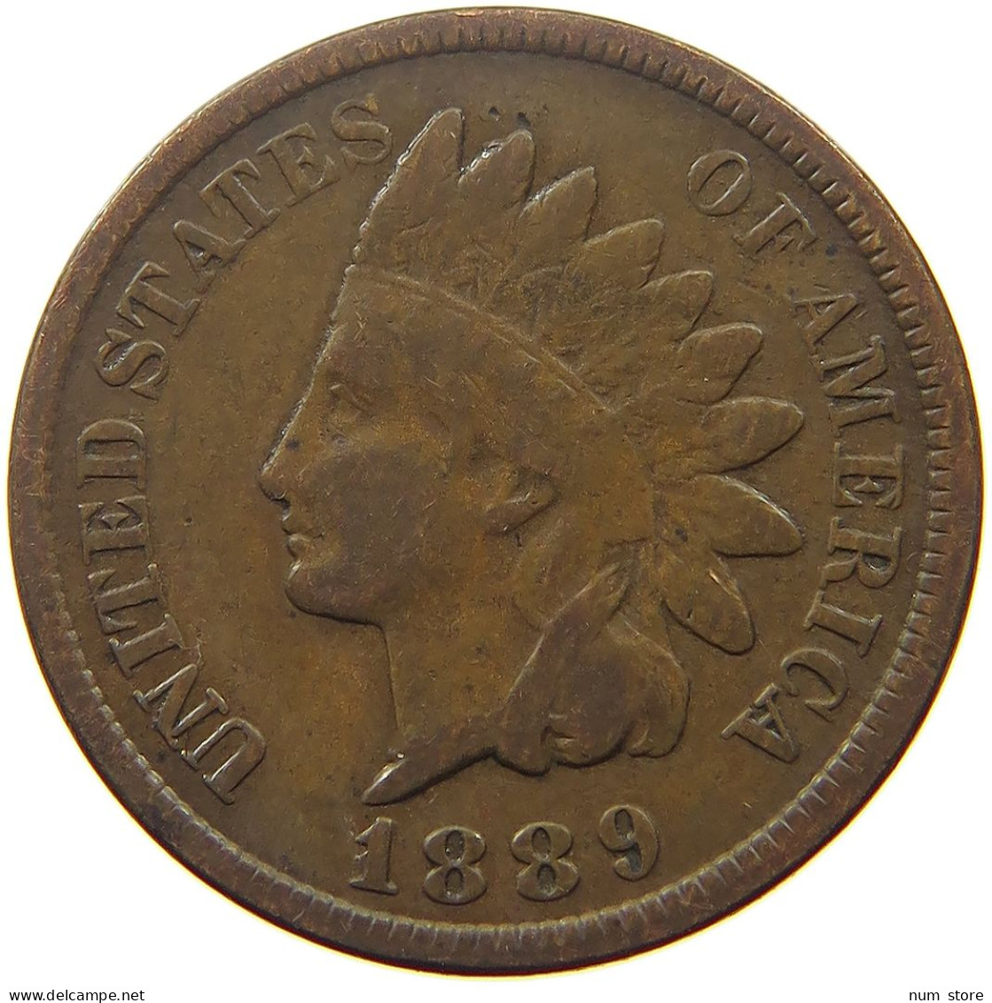 UNITED STATES OF AMERICA CENT 1889 INDIAN HEAD #s052 0097 - 1859-1909: Indian Head