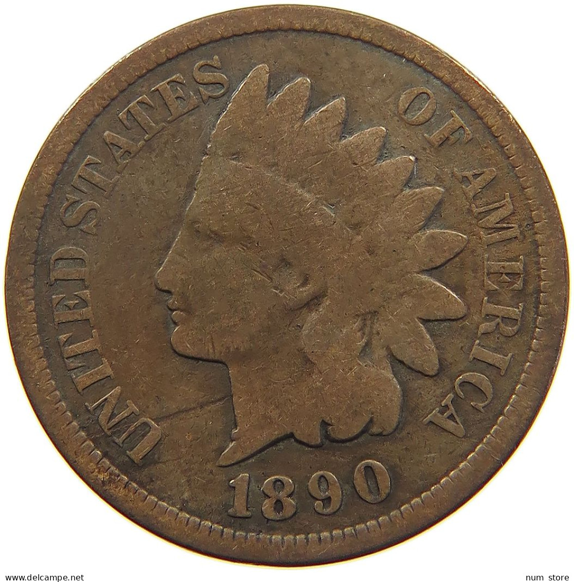 UNITED STATES OF AMERICA CENT 1890 INDIAN HEAD #a050 0487 - 1859-1909: Indian Head