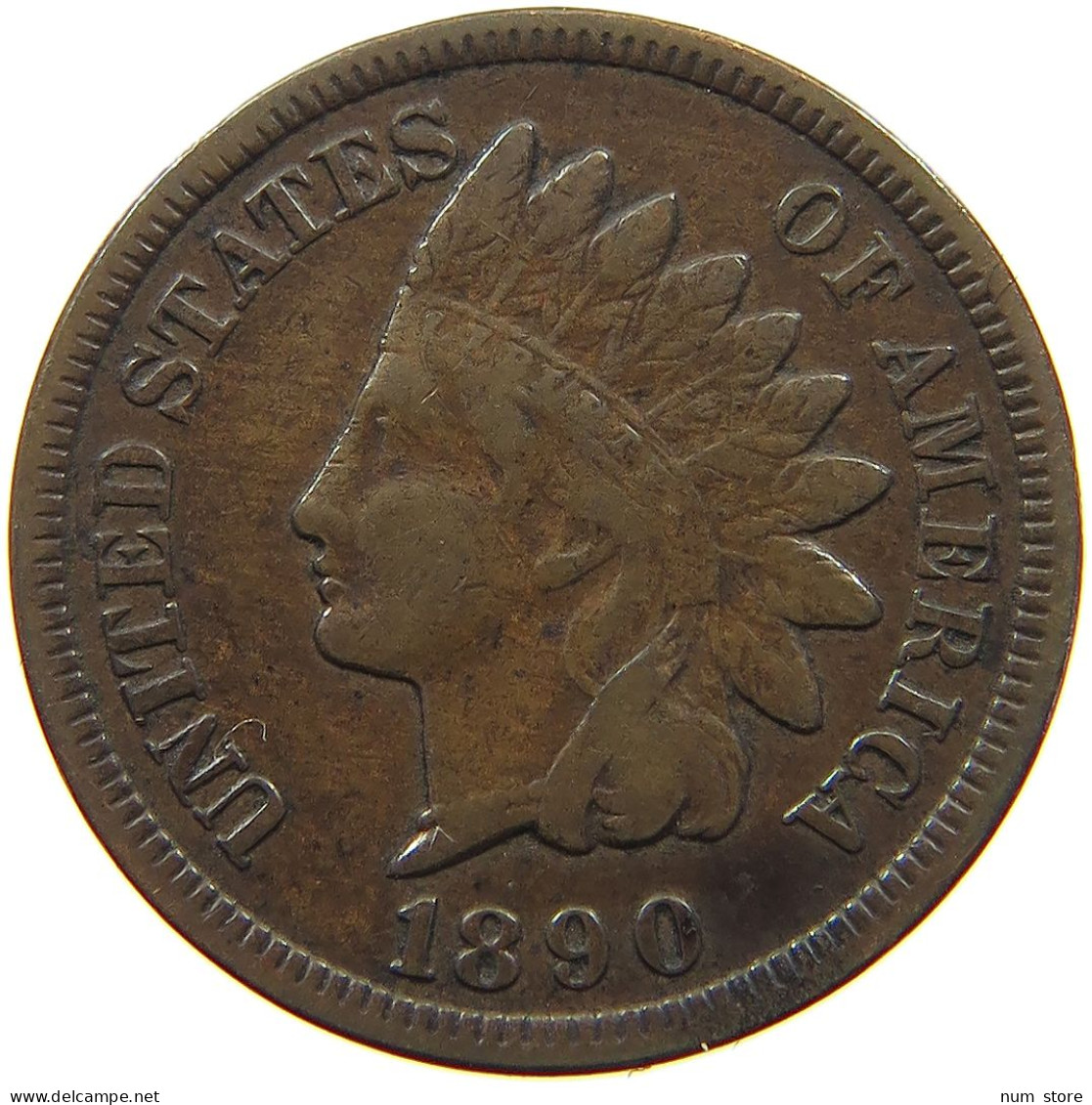 UNITED STATES OF AMERICA CENT 1890 INDIAN HEAD #a032 0459 - 1859-1909: Indian Head