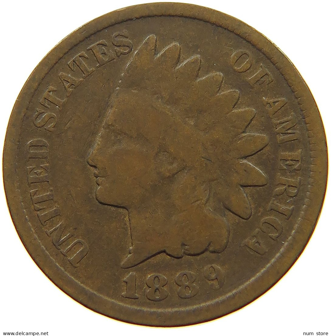 UNITED STATES OF AMERICA CENT 1889 INDIAN HEAD #s063 0081 - 1859-1909: Indian Head