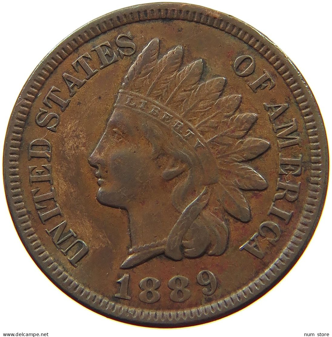 UNITED STATES OF AMERICA CENT 1889 INDIAN HEAD #s063 0083 - 1859-1909: Indian Head