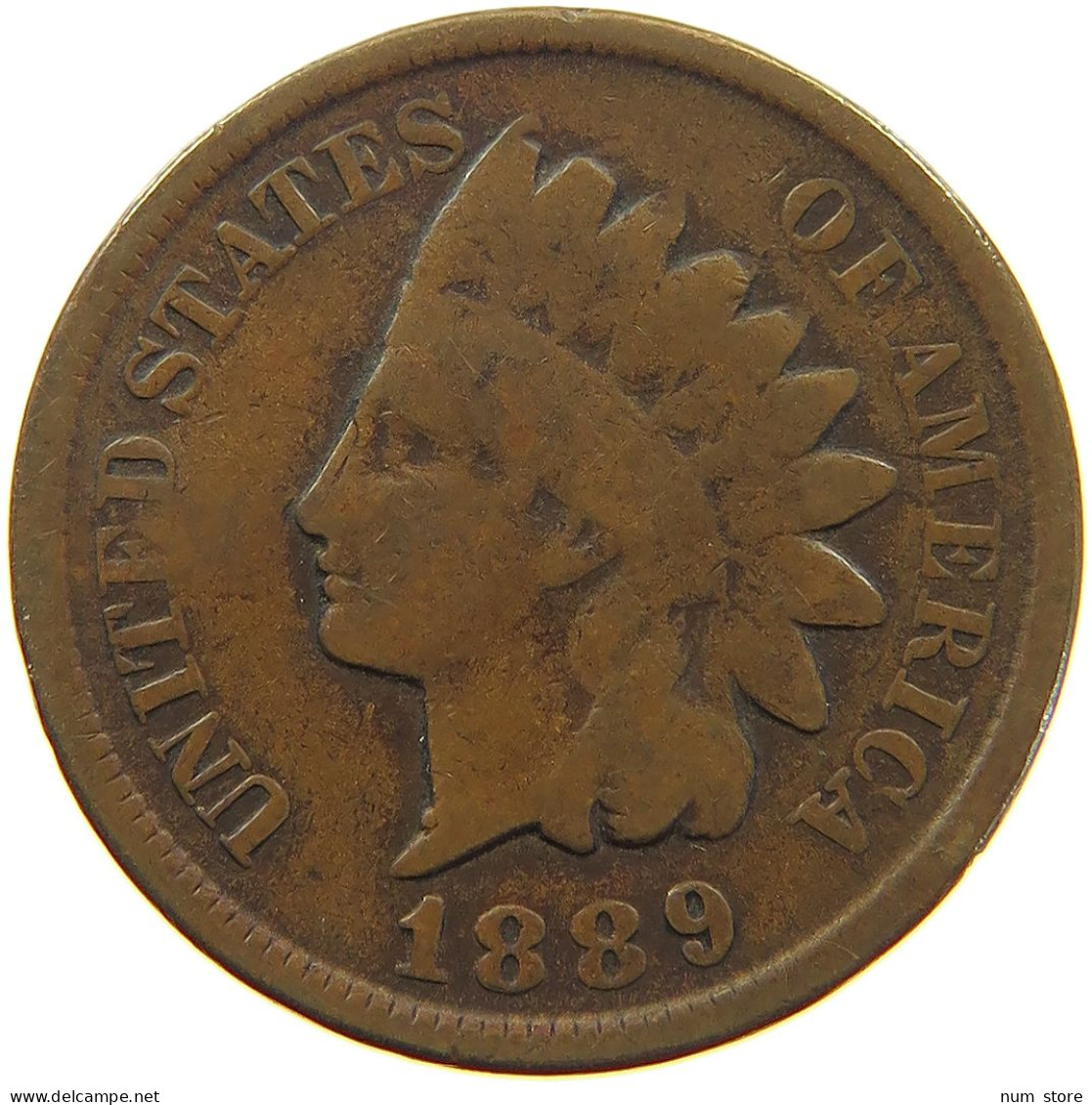 UNITED STATES OF AMERICA CENT 1889 INDIAN HEAD #c062 0237 - 1859-1909: Indian Head