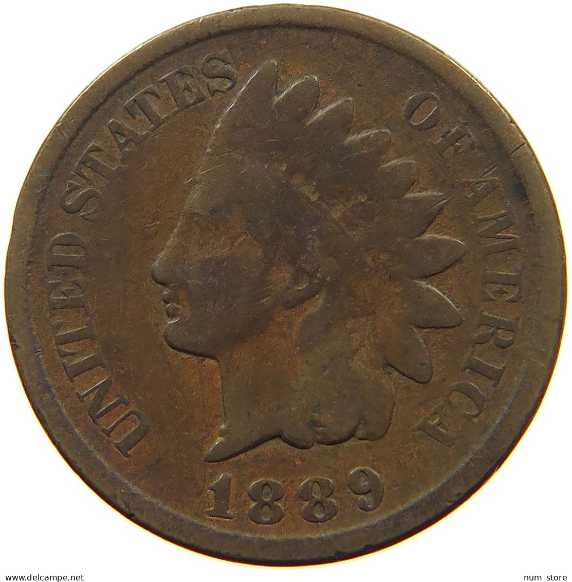 UNITED STATES OF AMERICA CENT 1889 INDIAN HEAD #a094 0279 - 1859-1909: Indian Head