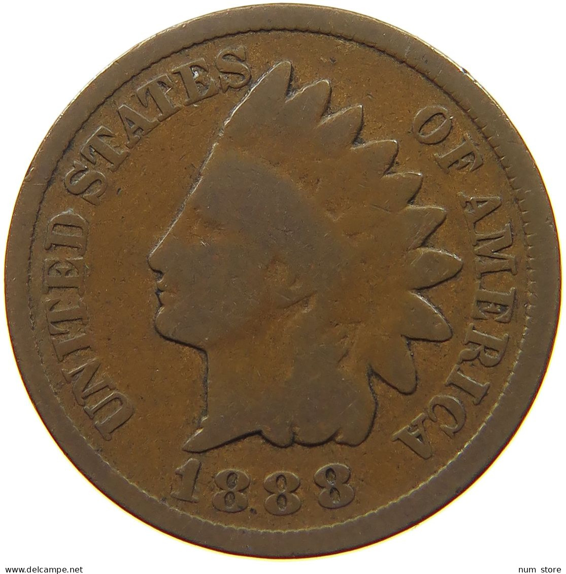 UNITED STATES OF AMERICA CENT 1888 INDIAN HEAD #s045 0407 - 1859-1909: Indian Head