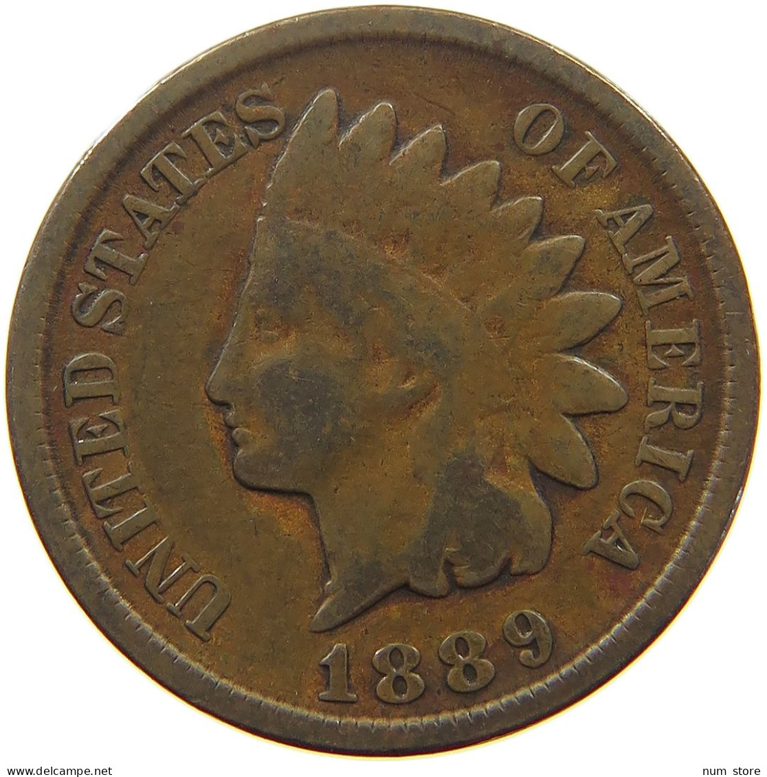 UNITED STATES OF AMERICA CENT 1889 INDIAN HEAD #a002 0557 - 1859-1909: Indian Head