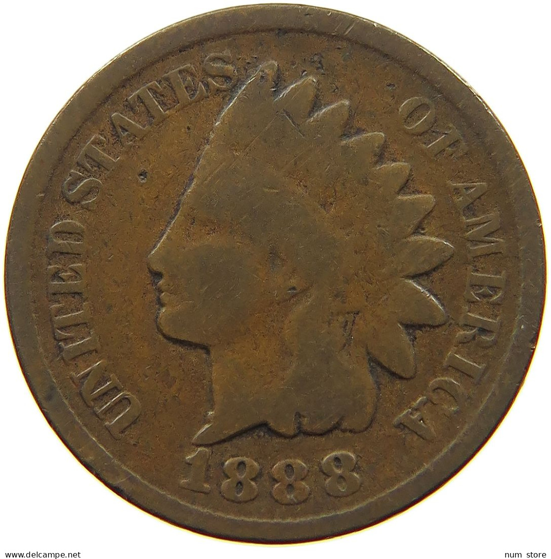 UNITED STATES OF AMERICA CENT 1888 INDIAN HEAD #s063 0049 - 1859-1909: Indian Head