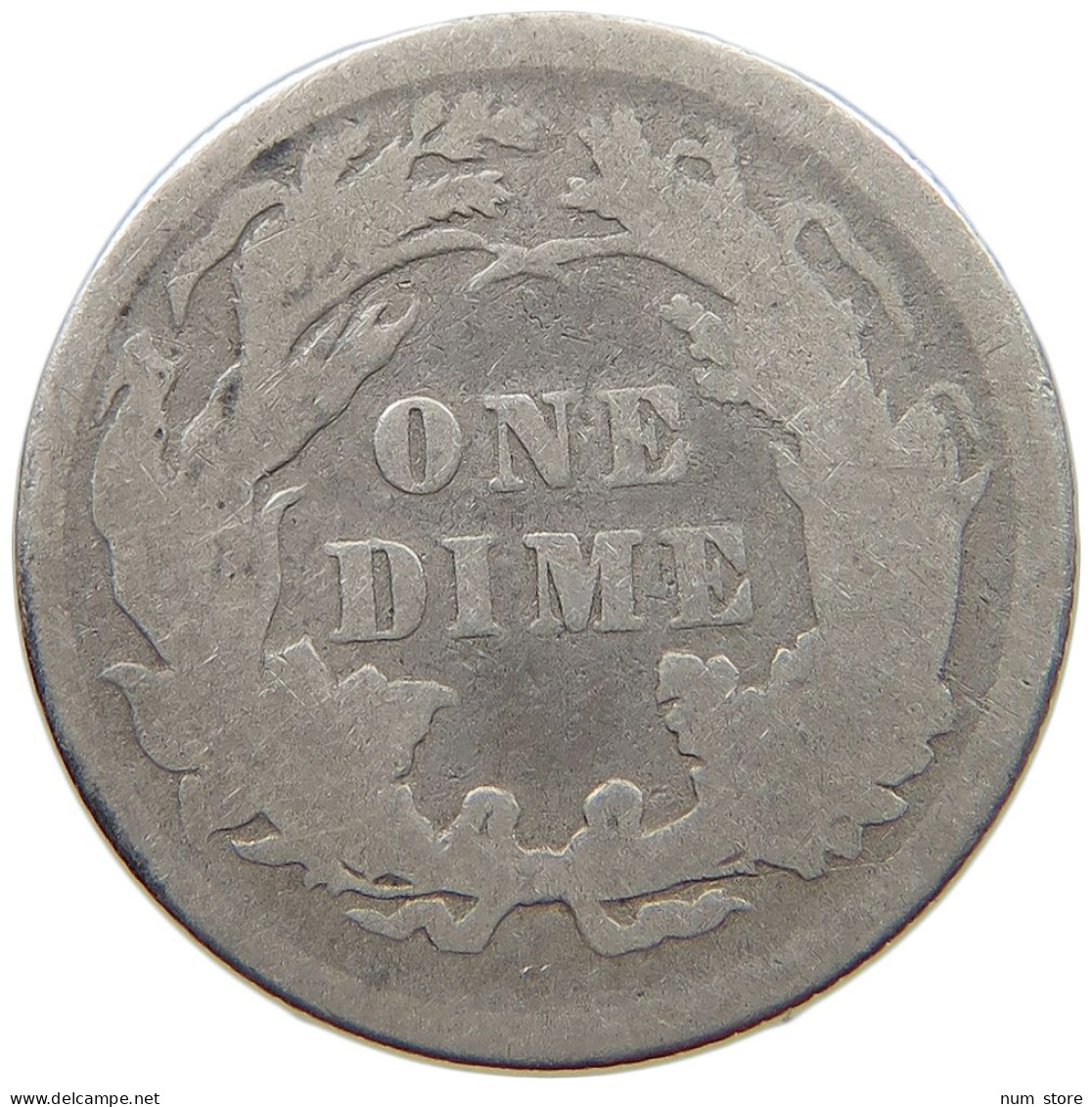 UNITED STATES OF AMERICA DIME 1877 SEATED LIBERTY #c058 0285 - 1837-1891: Seated Liberty (Libertà Seduta)