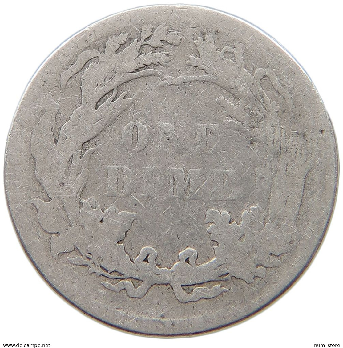 UNITED STATES OF AMERICA DIME 1882 SEATED LIBERTY #s049 0577 - 1837-1891: Seated Liberty