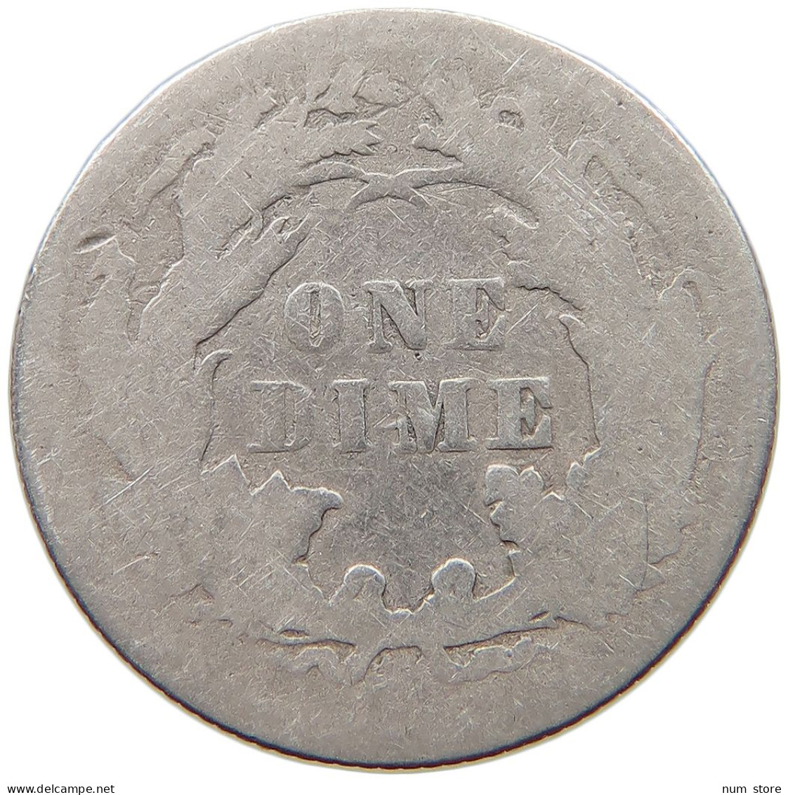 UNITED STATES OF AMERICA DIME 1876 SEATED LIBERTY #s045 0461 - 1837-1891: Seated Liberty (Liberté Assise)