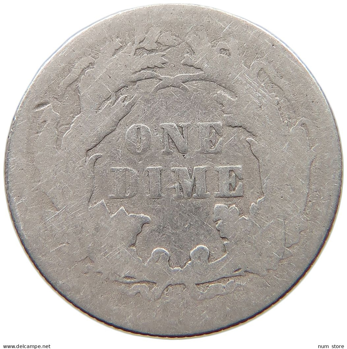 UNITED STATES OF AMERICA DIME 1876 SEATED LIBERTY #s045 0461 - 1837-1891: Seated Liberty (Libertà Seduta)