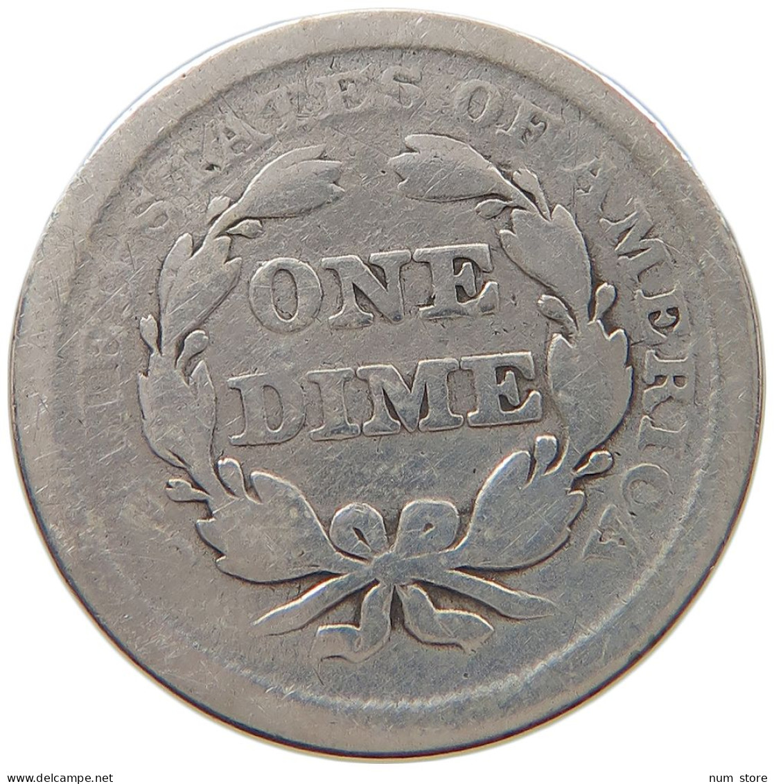 UNITED STATES OF AMERICA DIME 1856 SEATED LIBERTY #c068 0255 - 1837-1891: Seated Liberty (Libertà Seduta)