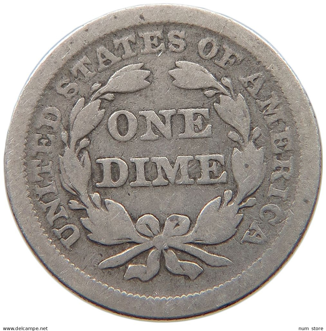 UNITED STATES OF AMERICA DIME 1853 SEATED LIBERTY #t116 0227 - 1837-1891: Seated Liberty (Libertà Seduta)