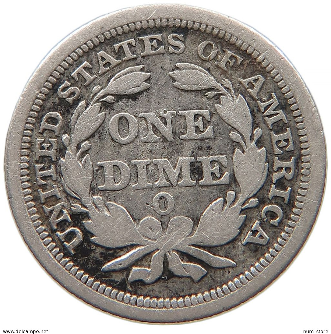 UNITED STATES OF AMERICA DIME 1853 O SEATED LIBERTY #t011 0303 - 1837-1891: Seated Liberty (Liberté Assise)