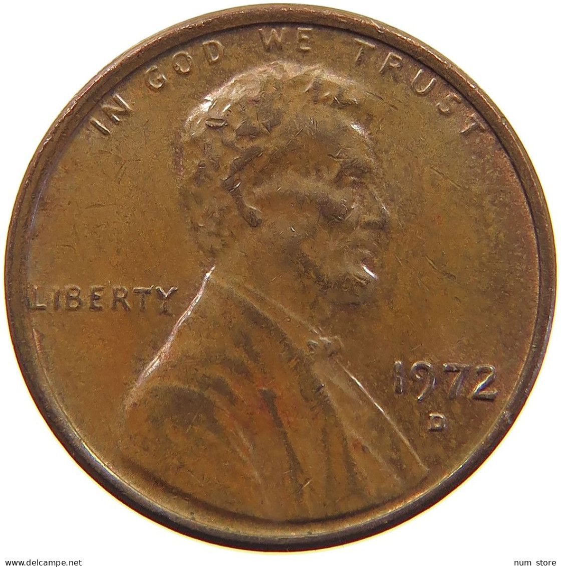 UNITED STATES OF AMERICA CENT 1972 D LINCOLN MEMORIAL #c079 0251 - 1959-…: Lincoln, Memorial Reverse