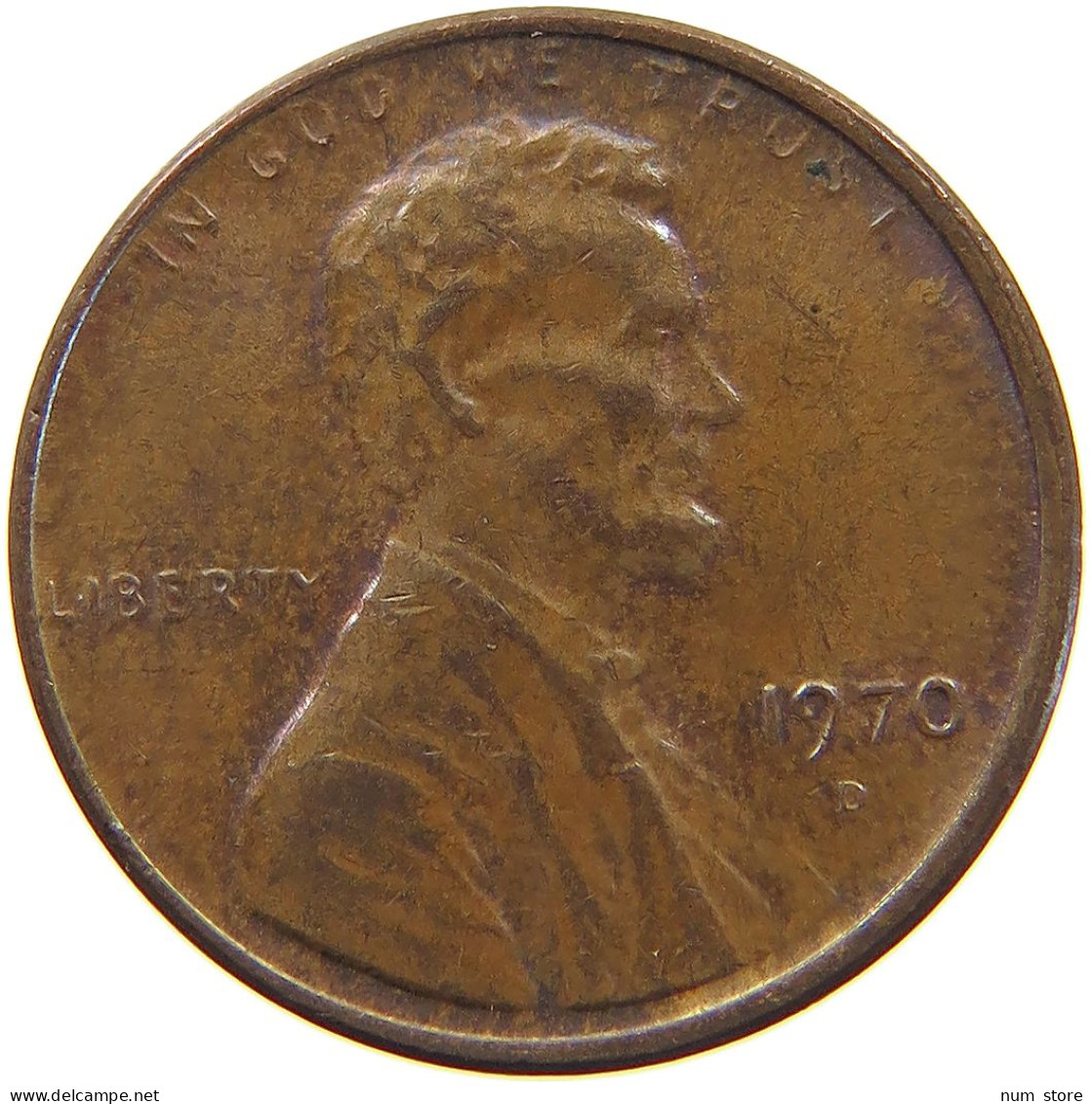 UNITED STATES OF AMERICA CENT 1970 D LINCOLN MEMORIAL #c079 0275 - 1959-…: Lincoln, Memorial Reverse