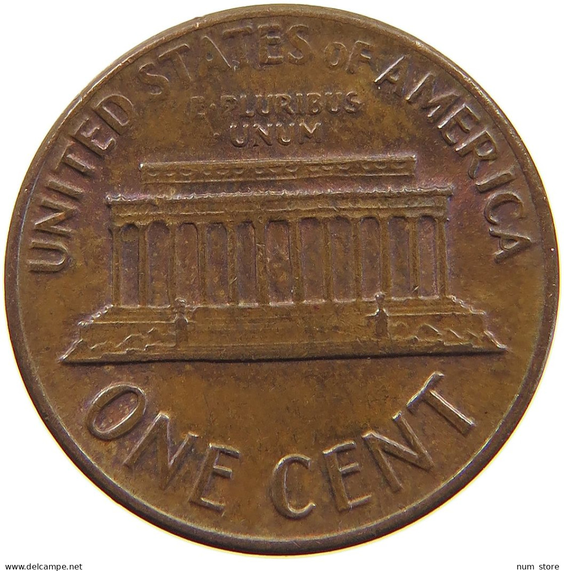 UNITED STATES OF AMERICA CENT 1970 D LINCOLN MEMORIAL #c079 0275 - 1959-…: Lincoln, Memorial Reverse