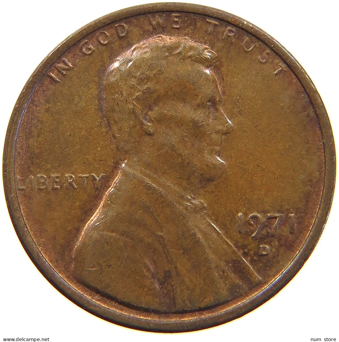 UNITED STATES OF AMERICA CENT 1971 D LINCOLN MEMORIAL #c079 0243 - 1959-…: Lincoln, Memorial Reverse
