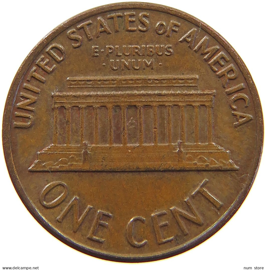 UNITED STATES OF AMERICA CENT 1969 S LINCOLN MEMORIAL #c079 0287 - 1959-…: Lincoln, Memorial Reverse