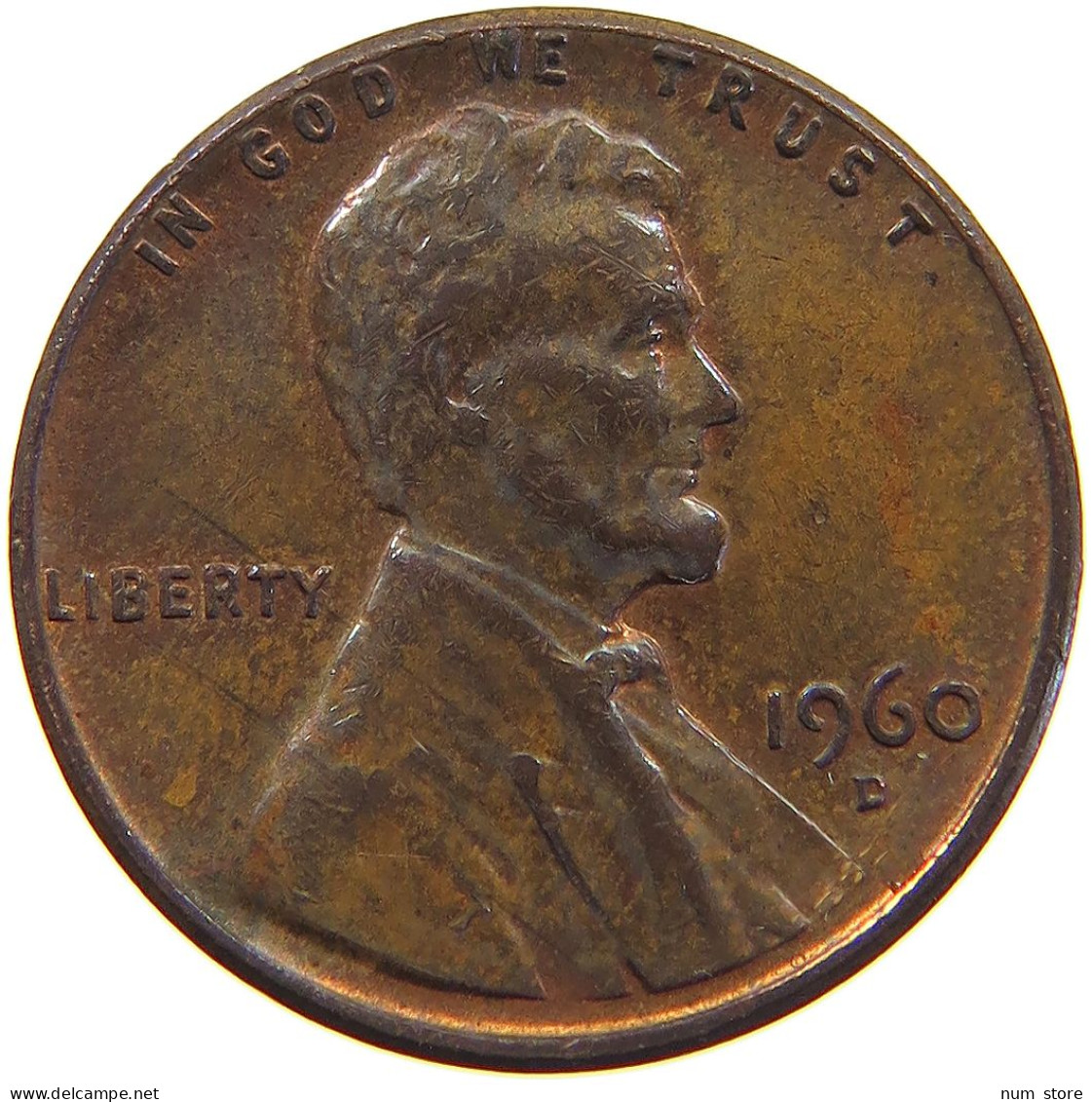 UNITED STATES OF AMERICA CENT 1960 D LINCOLN MEMORIAL #c079 0297 - 1959-…: Lincoln, Memorial Reverse