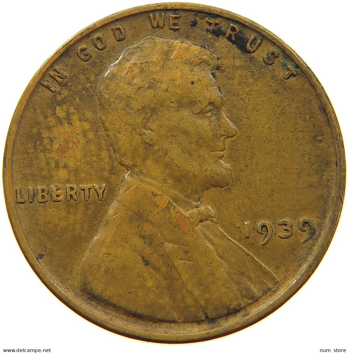 UNITED STATES OF AMERICA CENT 1939 LINCOLN WHEAT #s063 0599 - 1909-1958: Lincoln, Wheat Ears Reverse