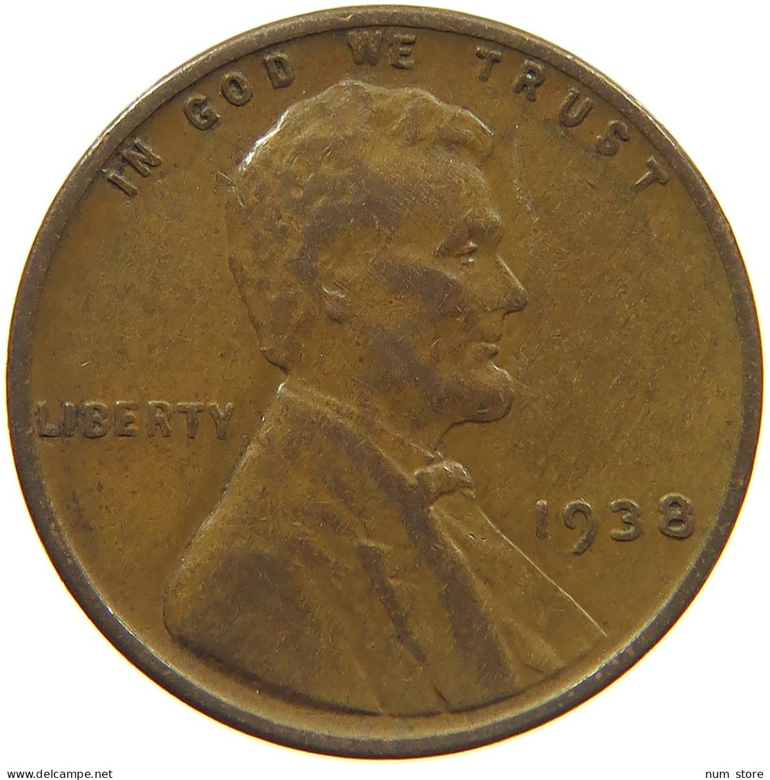 UNITED STATES OF AMERICA CENT 1938 LINCOLN WHEAT #c012 0103 - 1909-1958: Lincoln, Wheat Ears Reverse