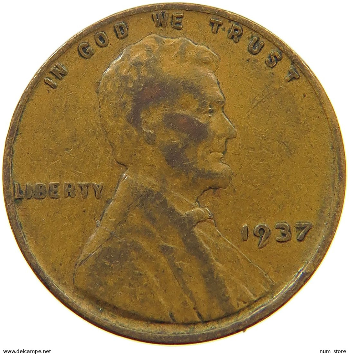 UNITED STATES OF AMERICA CENT 1937 LINCOLN WHEAT #s063 0621 - 1909-1958: Lincoln, Wheat Ears Reverse