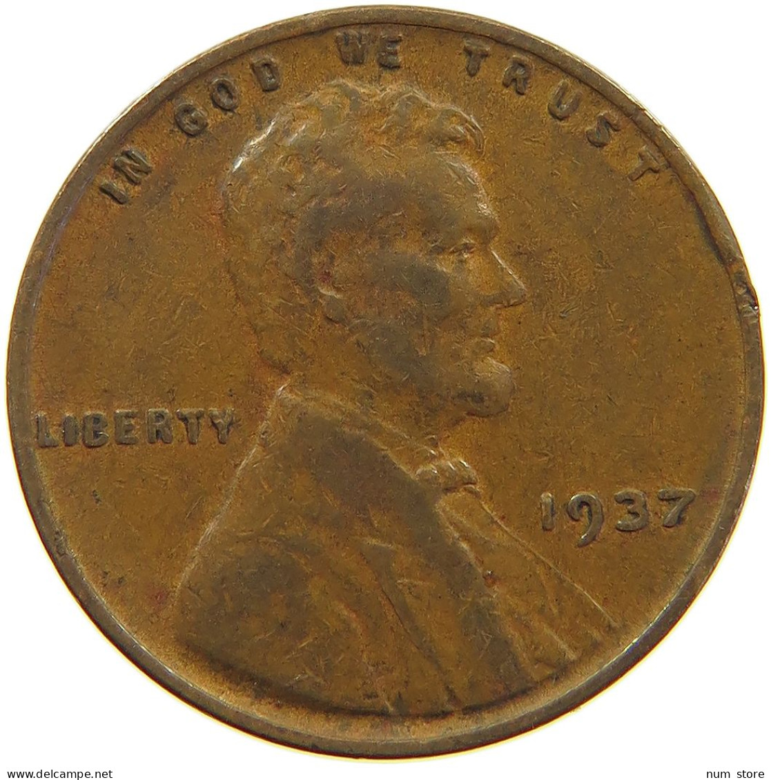 UNITED STATES OF AMERICA CENT 1937 LINCOLN WHEAT #a063 0285 - 1909-1958: Lincoln, Wheat Ears Reverse