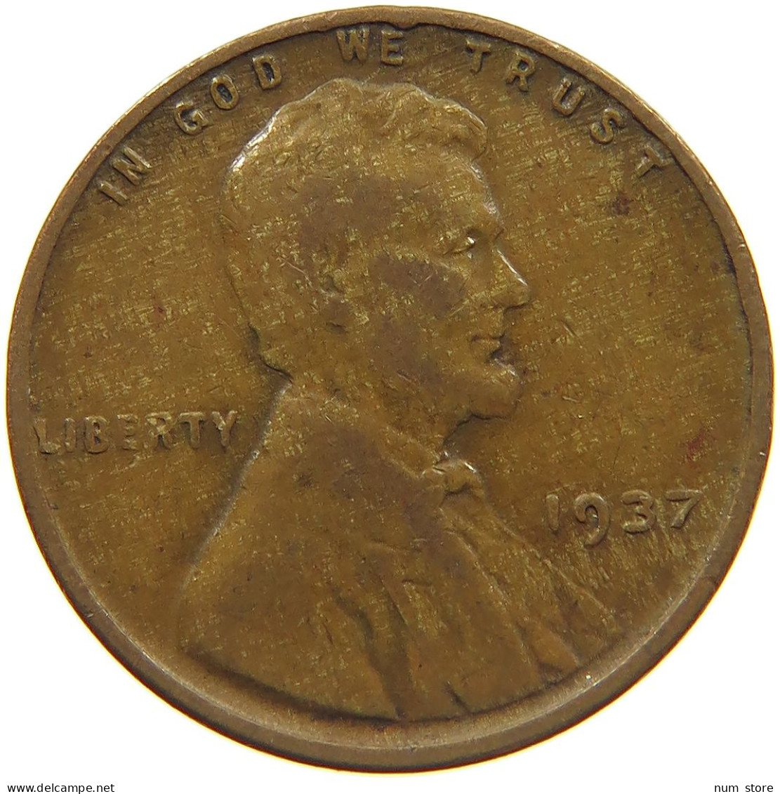 UNITED STATES OF AMERICA CENT 1937 LINCOLN WHEAT #c012 0081 - 1909-1958: Lincoln, Wheat Ears Reverse