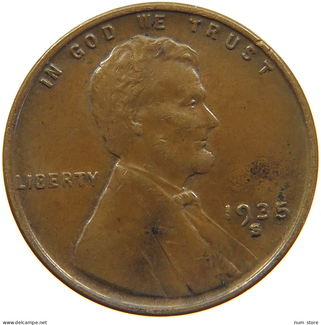 UNITED STATES OF AMERICA CENT 1935 S LINCOLN WHEAT #c012 0045 - 1909-1958: Lincoln, Wheat Ears Reverse